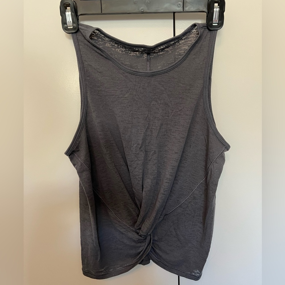 Grey Lululemon Front Knot Tank